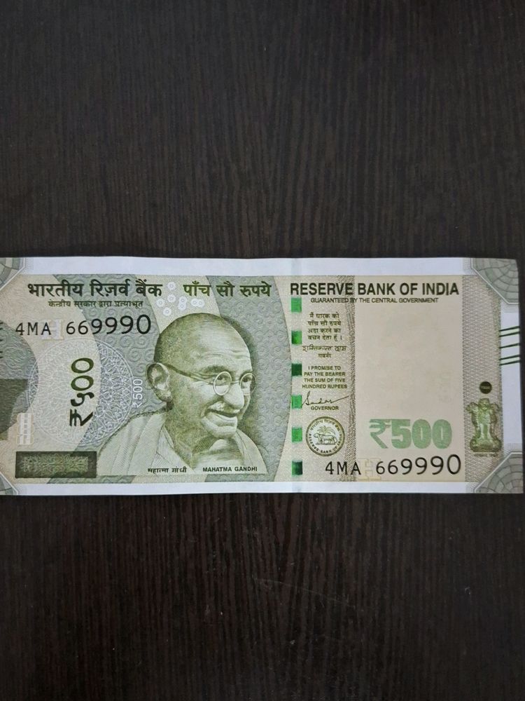 4MA 669990; 500 RUPEES NOTE