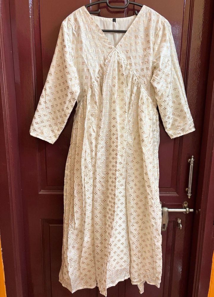 Off white alia cut anarkali kurta