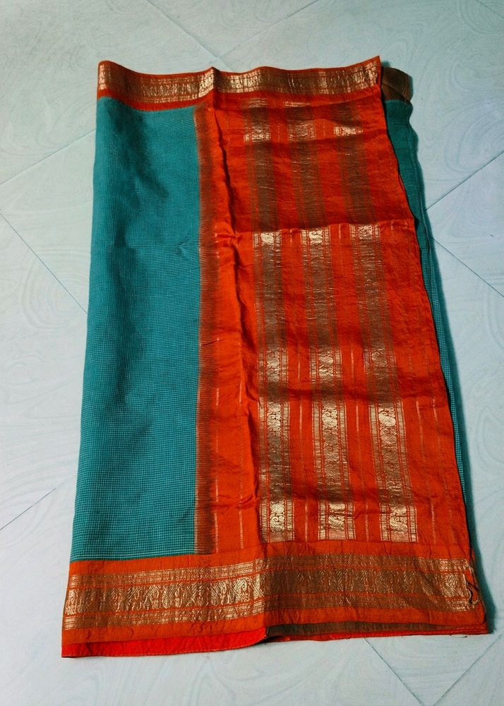 Cotton Silk Pure Gadwal Saree