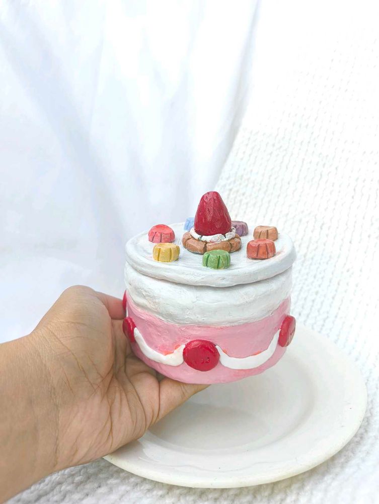 Handmade Cake Clay Trinket Box