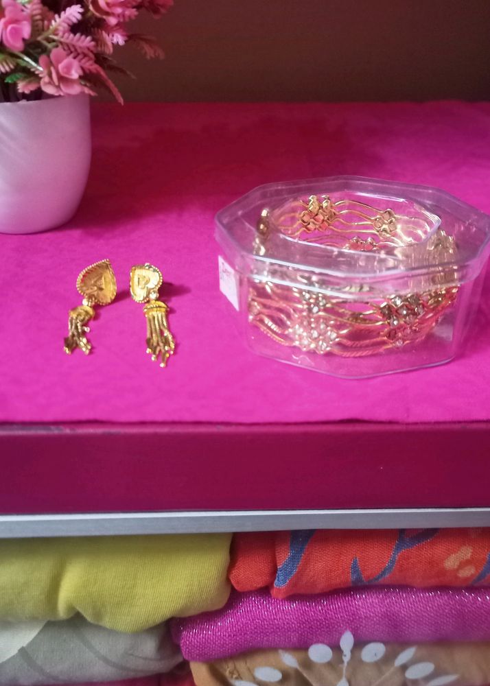 Earrings And Bangle