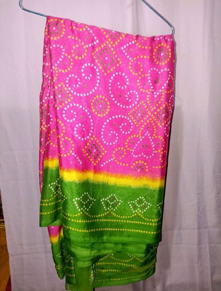 Saree Pink And Green Combination