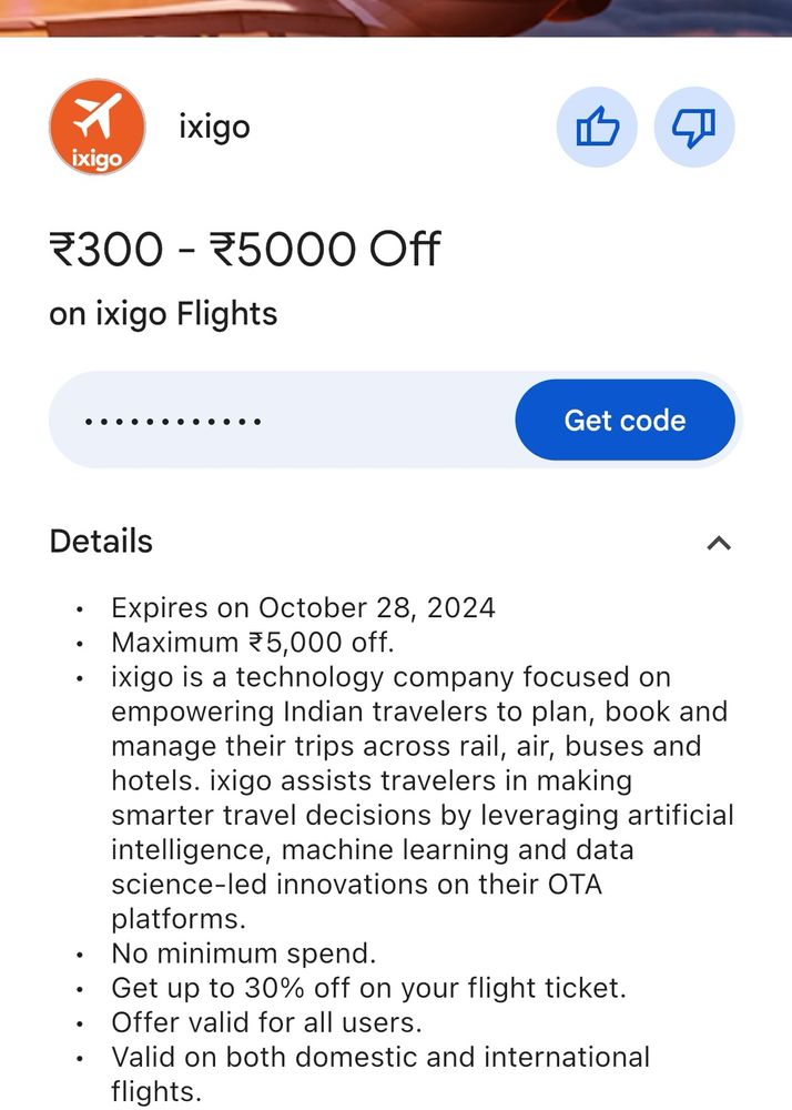 Ixigo Offers On Flight