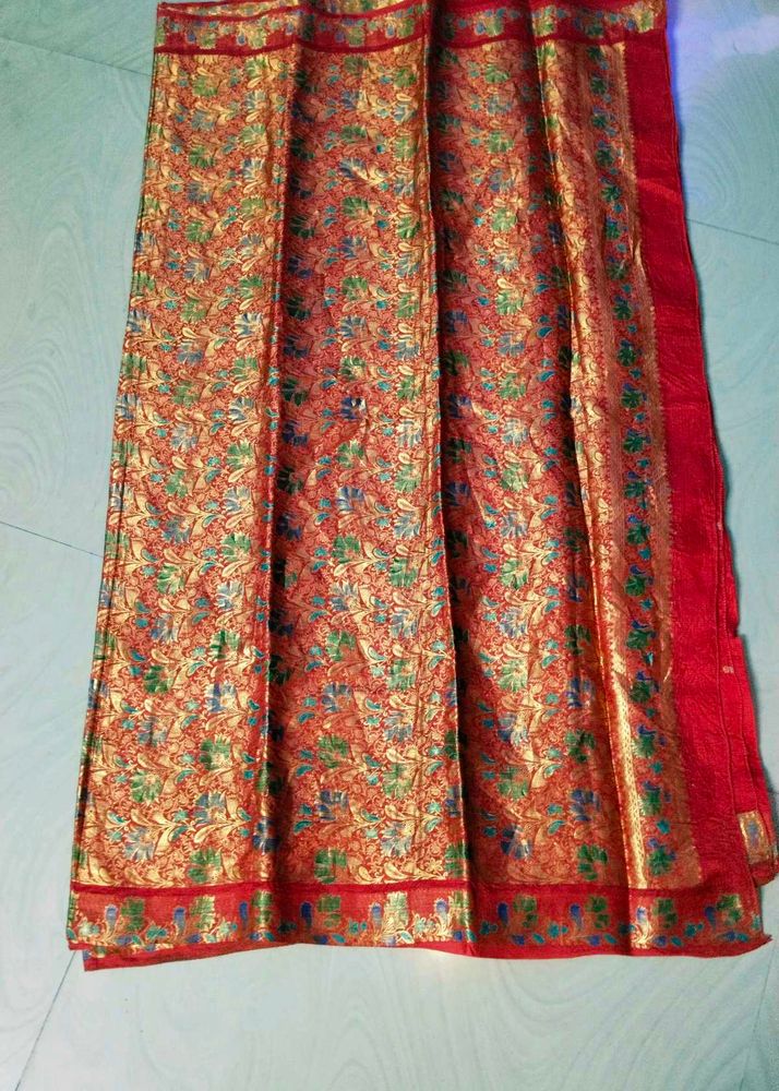 Red Colour Cotton Silk Saree