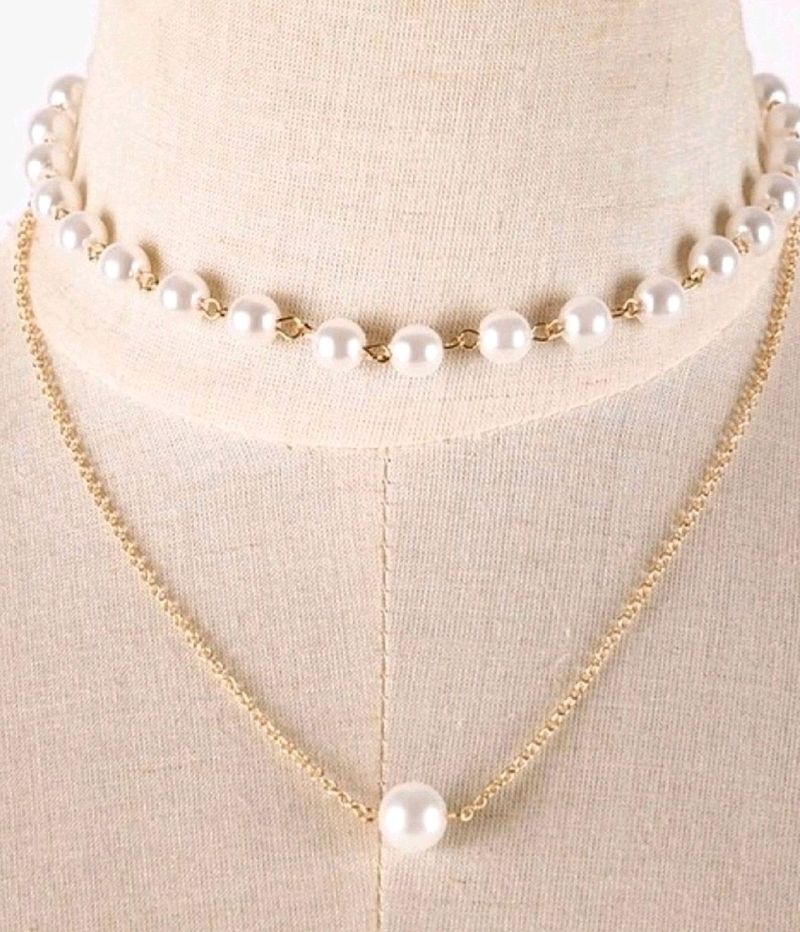 Double Layered Pearl Necklace