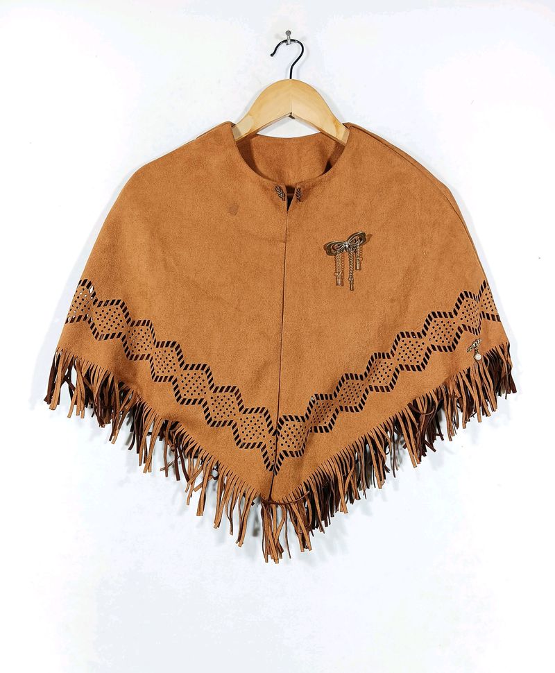 Brown Cropped Cape(Women's)