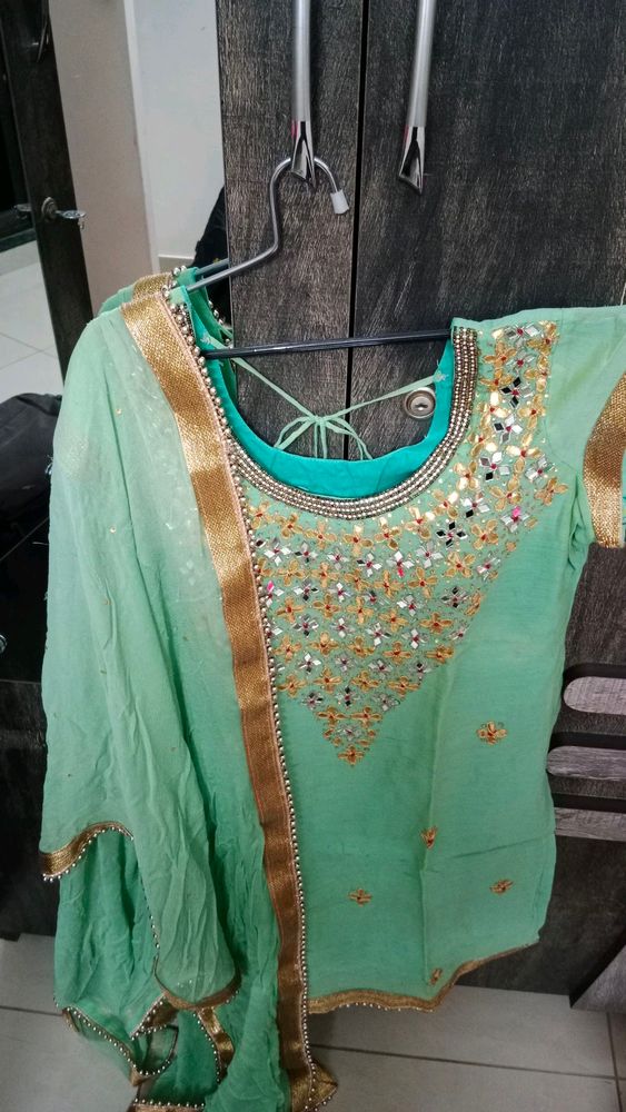 patiala dress with bottom and dupatta