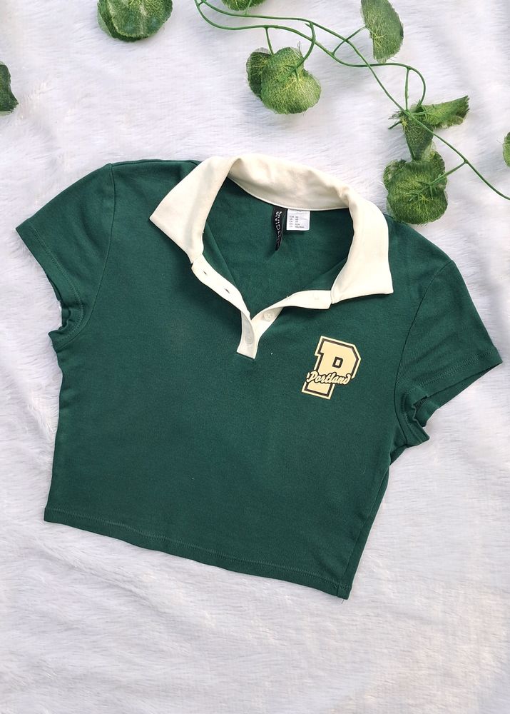 H&M Polo Crop Top