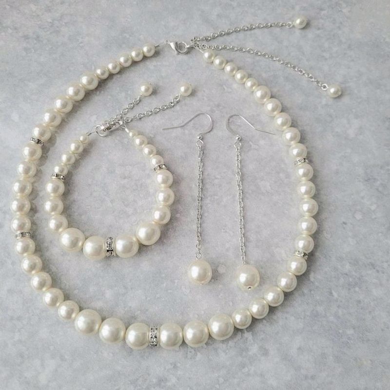 Handmade 🥰 Pearl 🦪 Jewellery Set 🥰