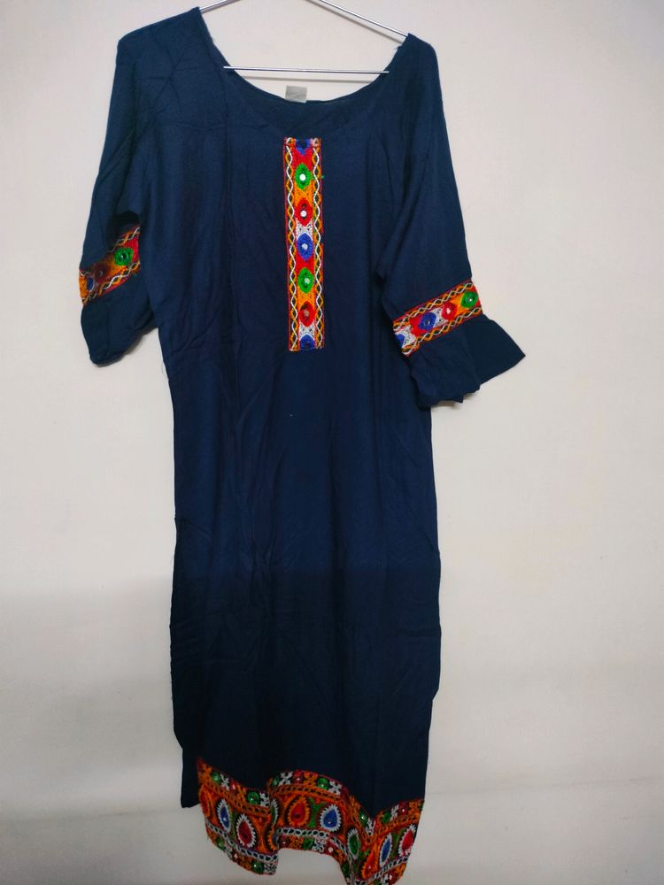 Navy Blue Kurti