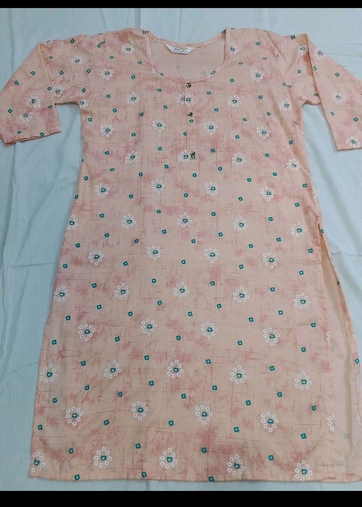 Peach Colour Kurti