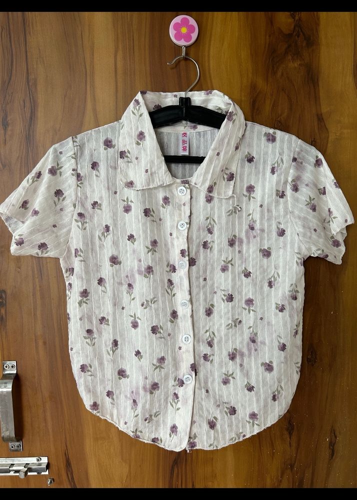 Lavender Printed Shirt