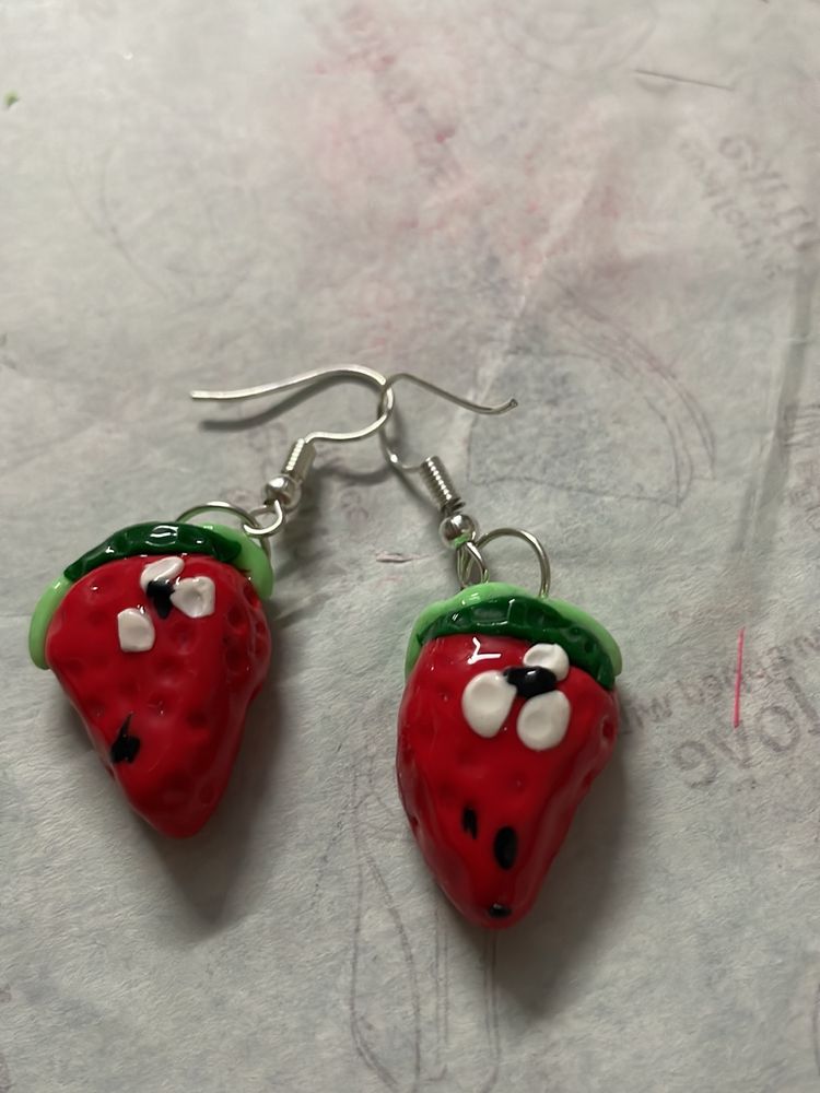 Funky Strawberry Earrings