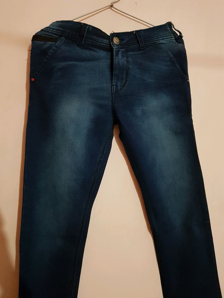 011 Denim Fashion Ins Blue Jeans For Men