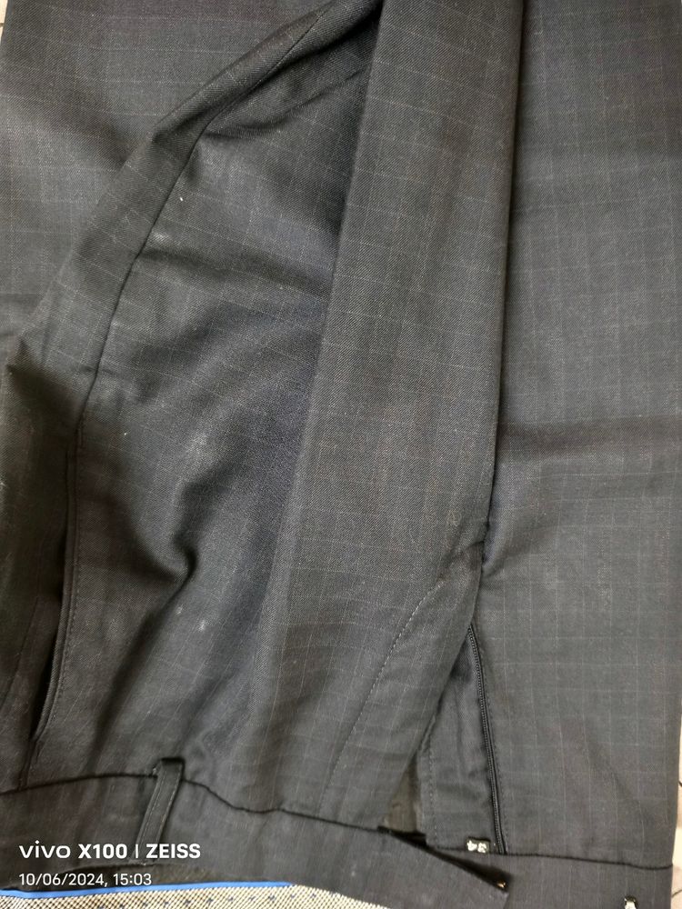 34" Formal Trouser For Men in Dark Blue Colour