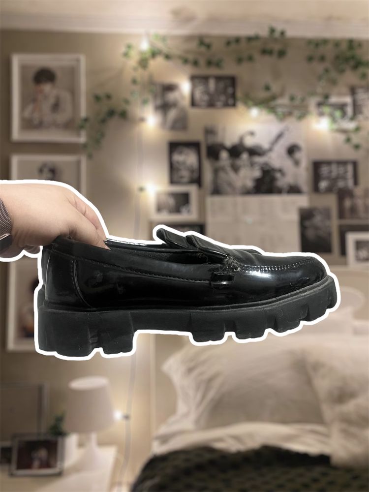 Black Platform Loafer