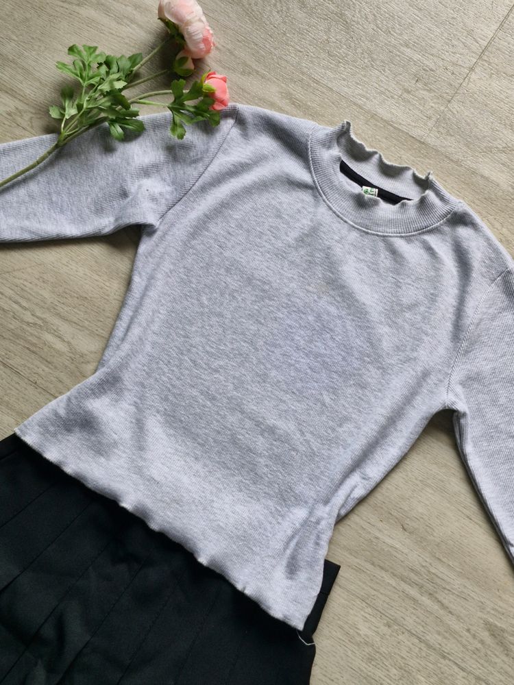 Grey Fullsleeve Top (S)