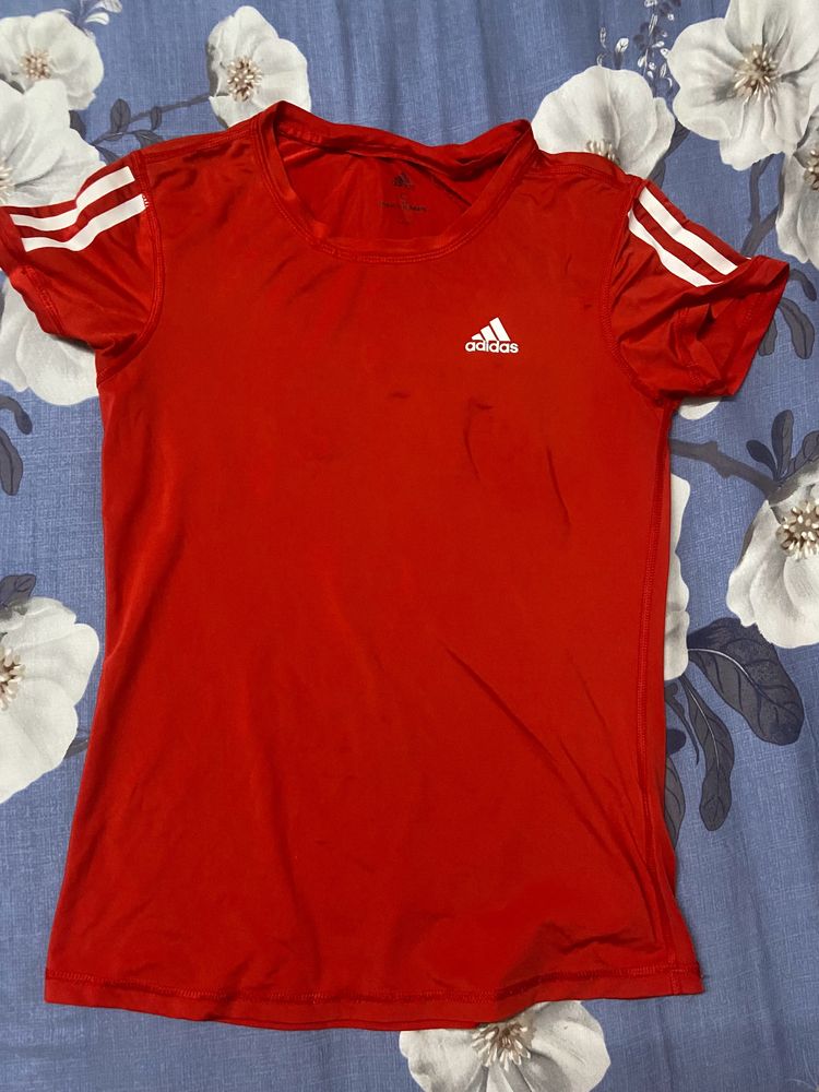 Original Adidas Red Tshirt