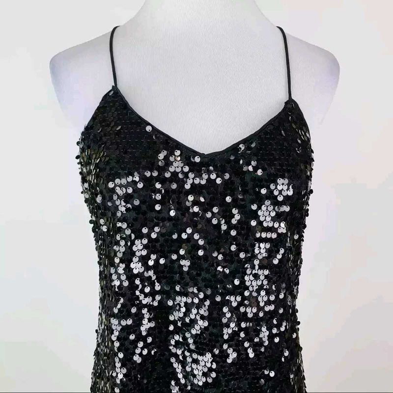 Black Sequin Dress