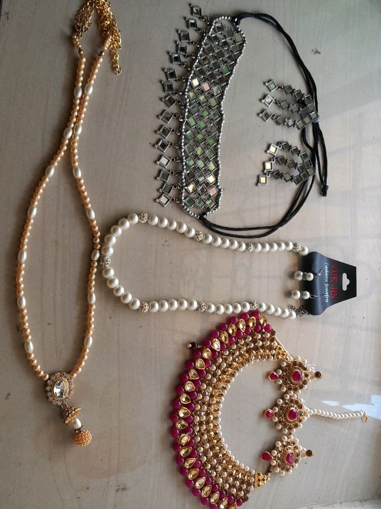 Combo Necklace Set With One Kamarband