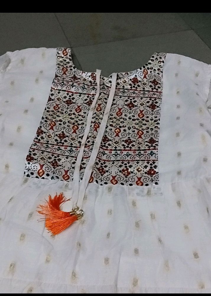 White Ethnic Frock