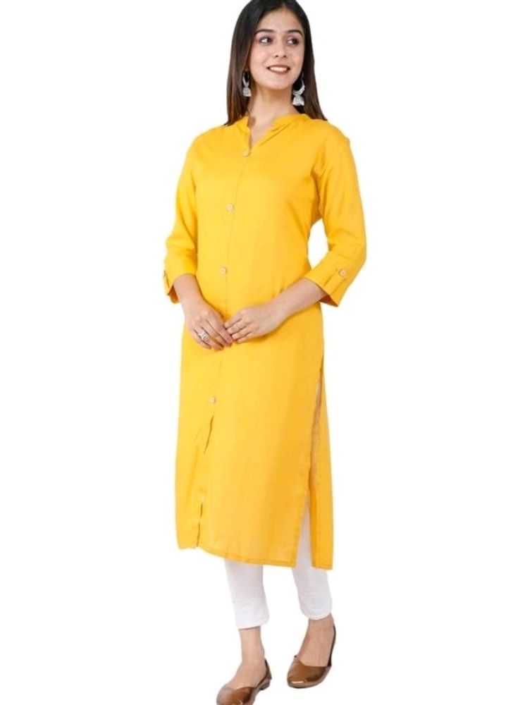 🚨PRICE DROPPED 🚨 Mustard Yellow Straight Kurti W