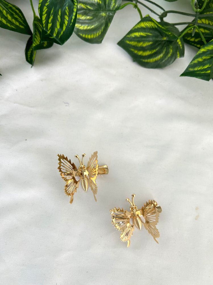 Gold Butterfly  Hair Clips(Women’s )