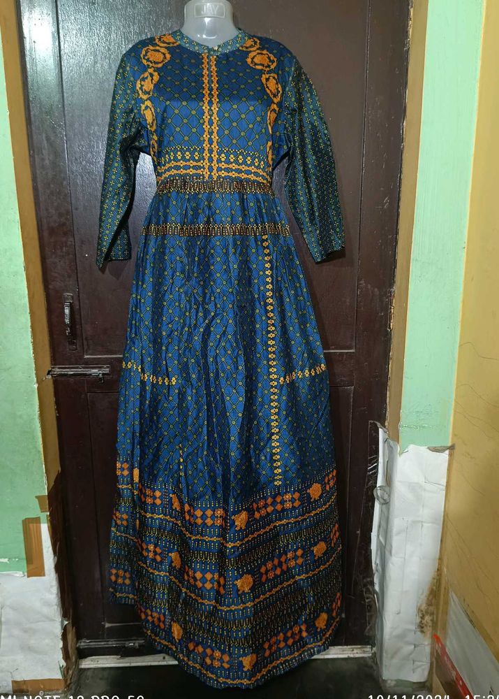 Chanderi Slik Woman Kurta Full Print