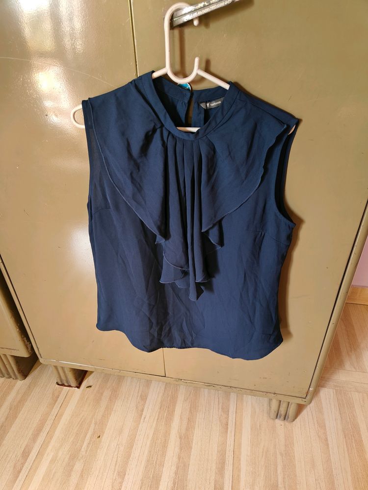 Blue Colour Georgette Top