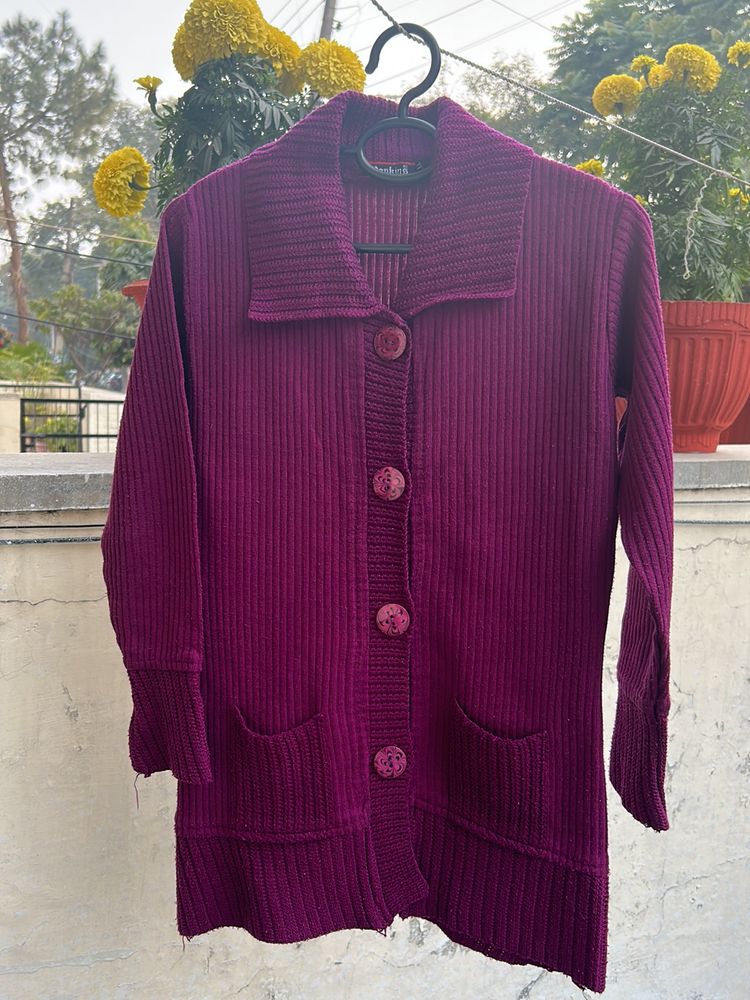 Long Sweater For Women (Purple)