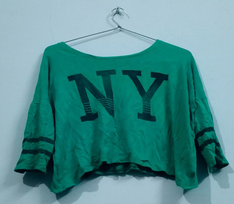 Crop Green Tshirt