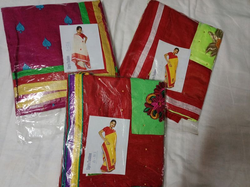 Girls SAREE FOR Saraswati Puja