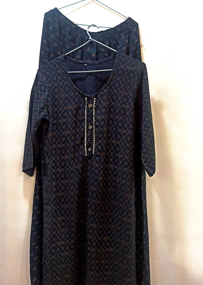 Black Kurta With Pant