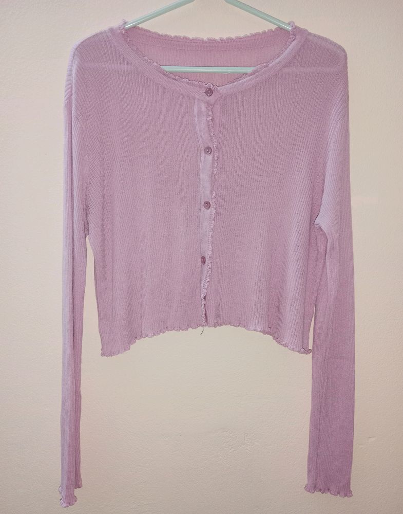 Lavender Lettuce Hem Top