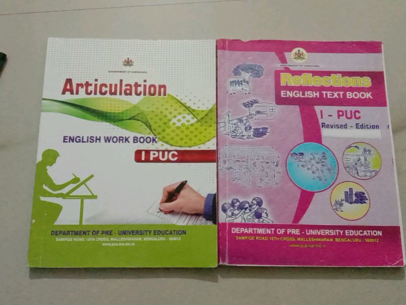 1st Puc English Textbook And Workboo