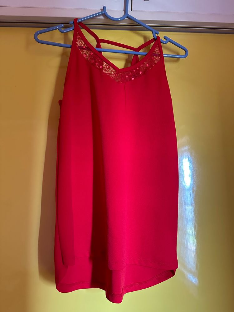 Bright Red Stylish Top