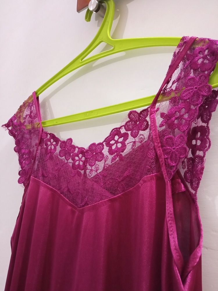 Lace Nighty With Robe For Women