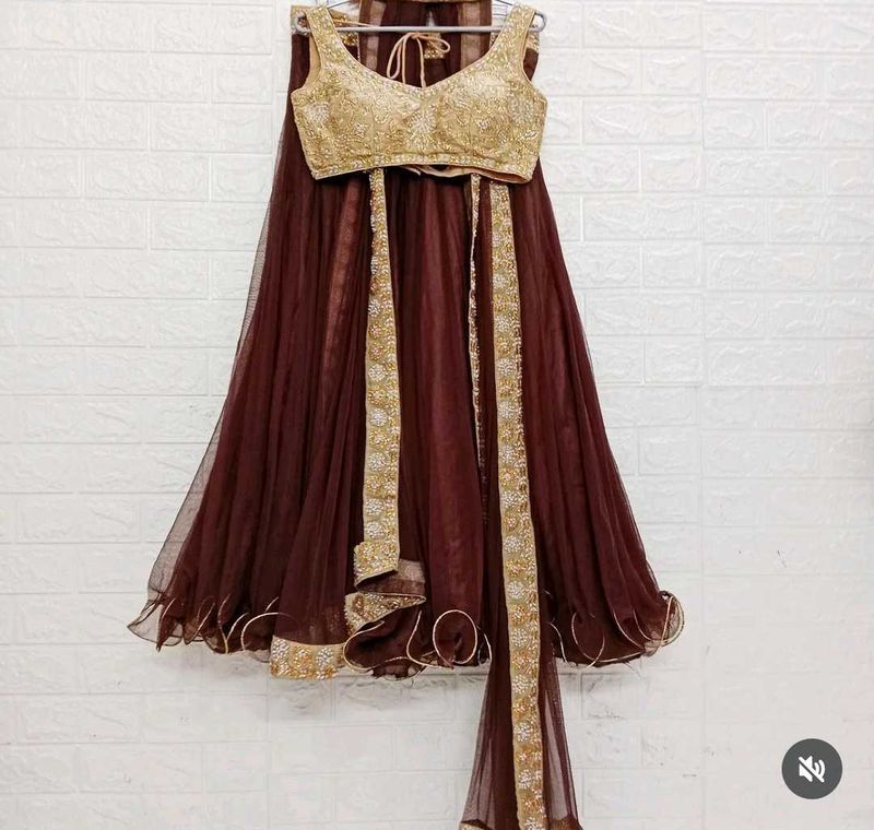 Brown Lehenga Choli Set