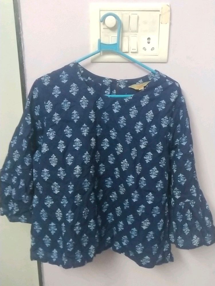 Free Gift Available❤❤Navy Blue Short Kurti