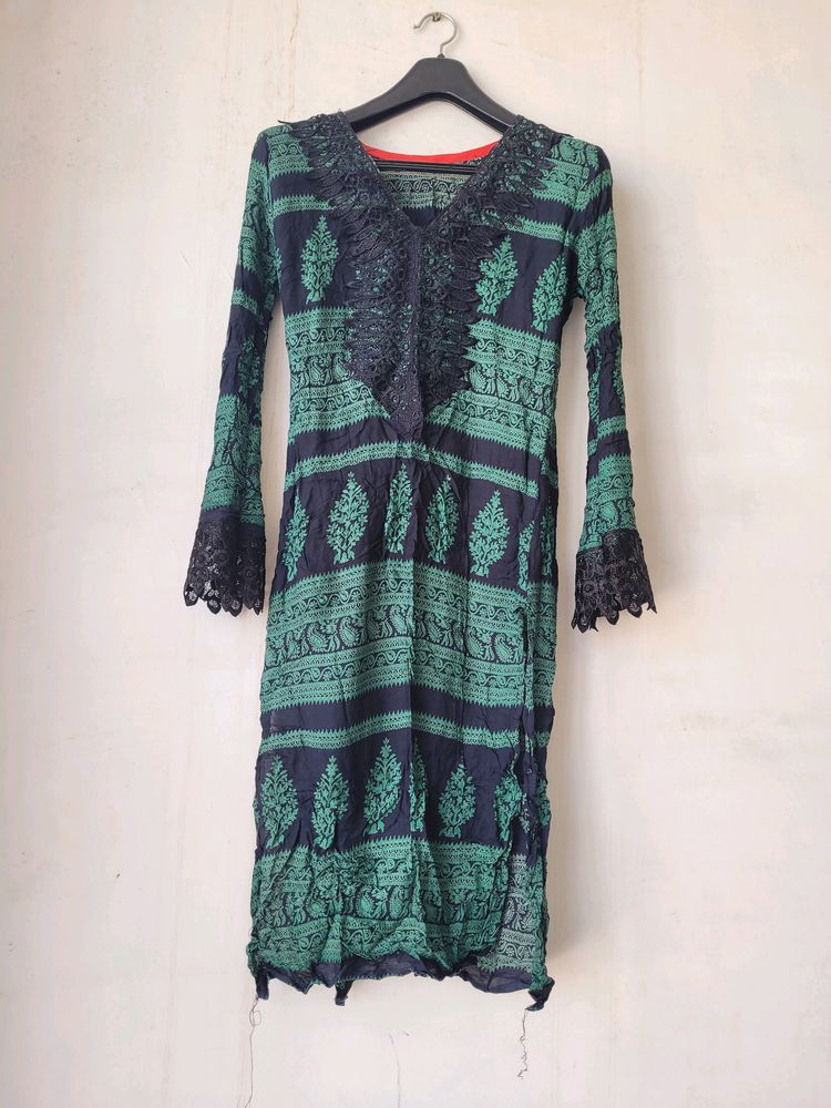 Long Rayon Kurti