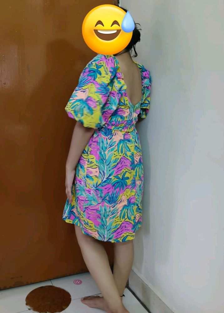 Multi Colour Dress With Pockets