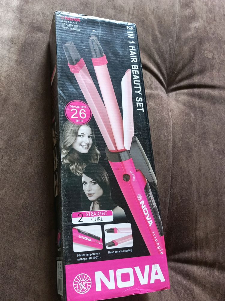 Hair Straightener + Curler with Free Wax heater