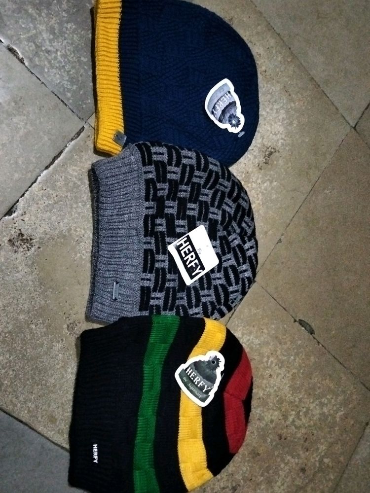 mens multicolor winter caps pack of 1