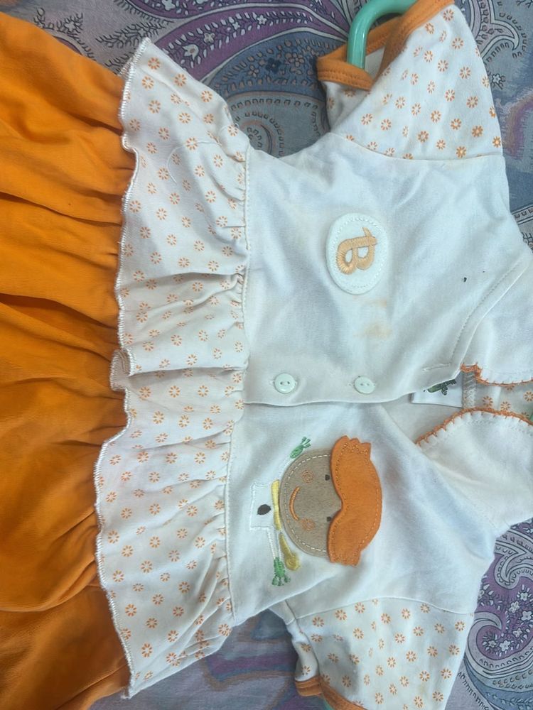 Orange Dress For Kids