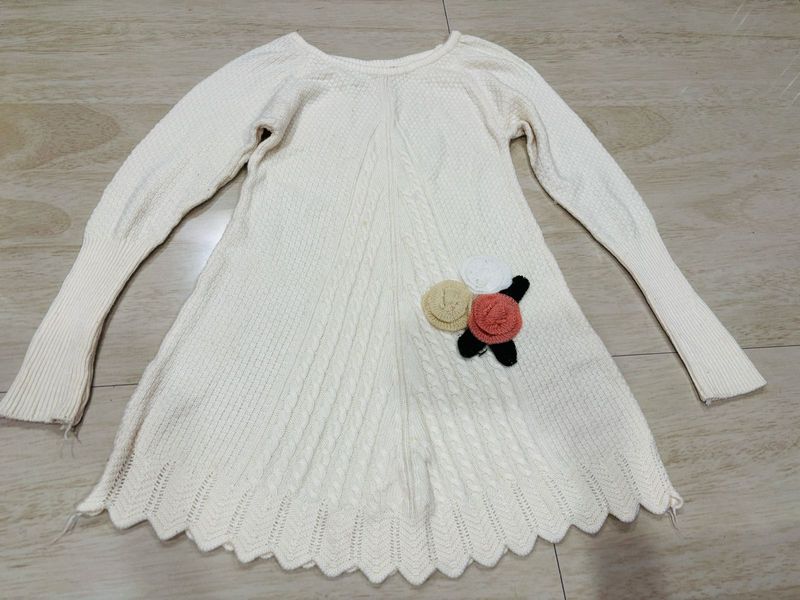 Long Sweater Wool Cream