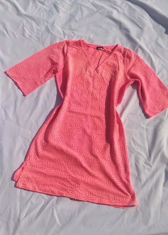 Pink Cute A Line Dress