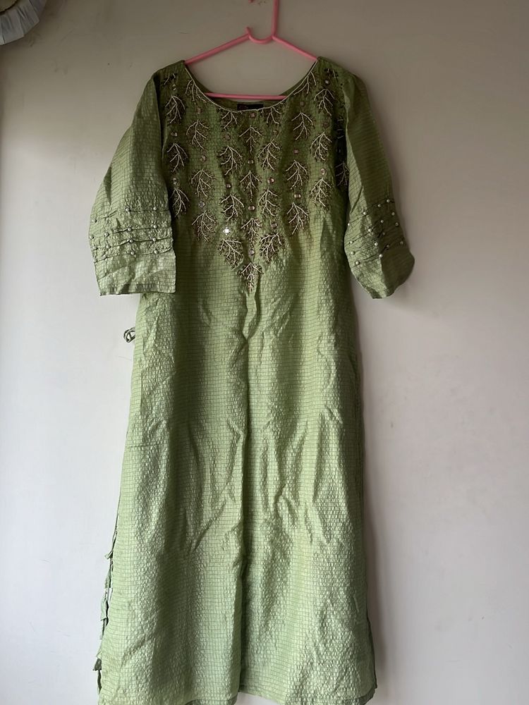 Sea Green Ethnic Kurti