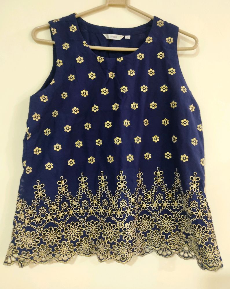 Ethnic Top With Golden Work