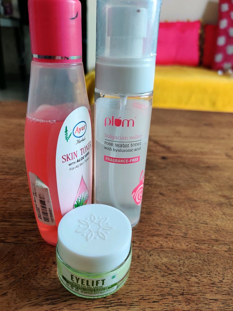 Combo Of Ayur /Plum Toner And Eye Cream