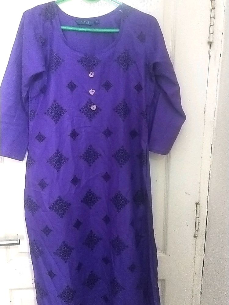 Yavi Purple Kurta